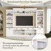 108" Farmhouse Entertainment Center Wall Unit for 70 Inch TV, Large Media Console with Storage Cabinets & Adjustable Shelves-3irtyhousy - 2 of 4