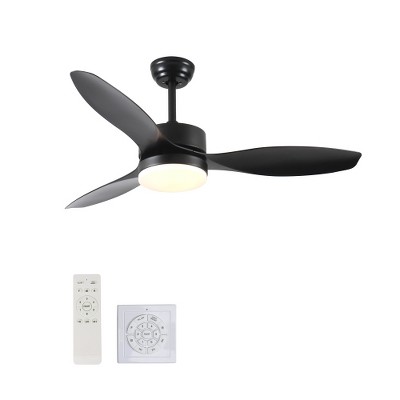 BestParts 52" Indoor/Outdoor Ceiling Fan with LED Light - Black, Reversible, Energy Efficient