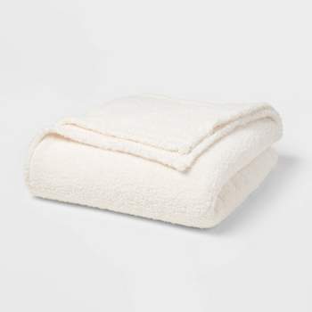 Faux Shearling Bed Blanket- Room Essentials