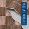 2x6FT Modern Washable Area Rug for Living Room, Foldable Floor Rug with Non Slip Backing, Low Pile Stain Resistant Indoor Carpet for Dorm, Beige - 4 of 4