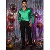 Lars Amadeus Men's Long Sleeves Button Down Prom Party Satin Dress Shirts - 2 of 4