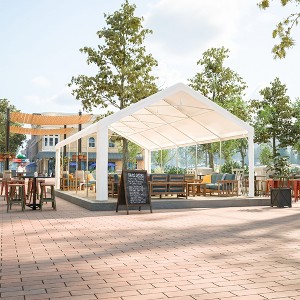 PAGED 20x15FT Patio Canopies and Gazebos with 1 Doors and 7 Windows, Waterproof, UV Protection Gazebo Pavilion Shelter Tent for Party, White - 1 of 4