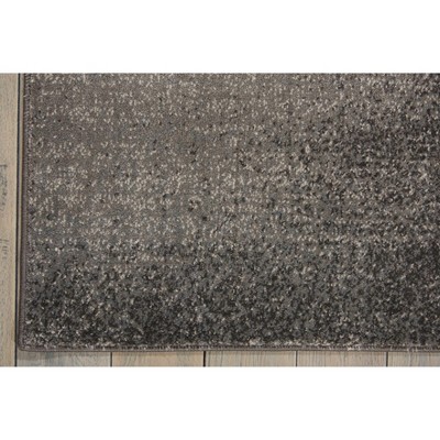Gray Floral Synthetic 9' x 12' Handmade Area Rug