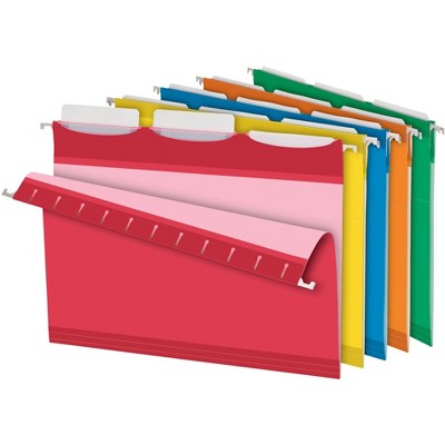 Pendaflex Ready-Tab Reinforced Hanging File Folders, 3 Tab, Letter, Assorted, pk of 25