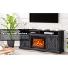 Fireplace TV Stand for 67-inch TVs Fireplace TV Stand with Glass-Door Storage Remote-Controlled, Adjustable Flame Intensity - 3 of 4