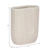 Decorative Contemporary Ceramic Vase - Boho Embossed Design Home Office Bedroom Living Room Use - 8" Ivory & Tan - 4 of 4