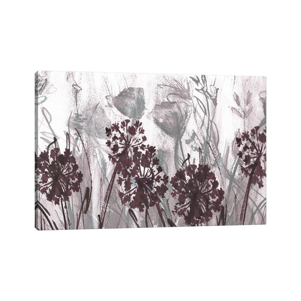 iCanvas 26"x40" Indigo Field Burgundy by Susan Jill Canvas Print Wall Art