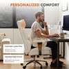 Dsvimoy Task and Office Chair Ergonomic Design with Adjustable Backrest and Footrest for Comfort, White, 33"*25"*17" - 2 of 4