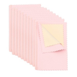 Unique Bargains Pure Cotton Flannel Jewelry Cleaning Portable Cleaning Cloth 10 Pcs - 1 of 4