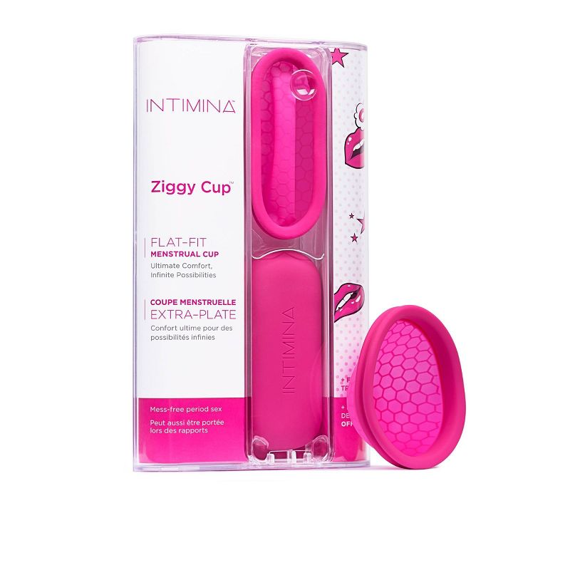 Intimina Ziggy Reusable Menstrual Cup with Flat-fit, 1 of 9