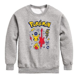 Boys' - Pokémon - Team Pokémon Graphic Long Sleeve Fleece Sweatshirt - 1 of 4