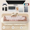 MaseiKar C68 Wireless Mechanical Keyboard,65% Layout,Hot Swap,Triple Mode BT5.0/2.4G/Wired, RGB Backlit ,Silicone Ergonomic Design(Brown, Milk Switch) - 2 of 4