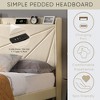 Queen Size Bed Frame With 2 Storage Drawers, Headboard, Built-in USB Charging, Storage Shelf Upholstered Bed Frame, No Box Spring Needed Bed Frame - 3 of 4