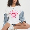 S.W.Smiley Babe Smile - Women's Garment Dyed Graphic T-Shirt - 2 of 4