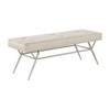 Sapphtopaz Modern Ottoman Bench with Thick Upholstered Entryway Bench with Metal Legs Rectangle Vanity Stool for Living Room, Entryway - 3 of 4