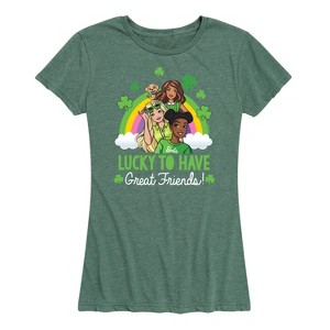 Women's - Barbie - St. Patrick's Day Lucky To Have Great Friends Short Sleeve Graphic T-Shirt - 1 of 4