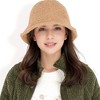 Anna-Kaci Women's High Pile Fleece Bucket Hat with Soft Textured Fabric and Modern Casual Design - 2 of 4