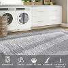 Modern Rug Thin Washable Non-Slip Geometric Border Low Pile Foldable Soft Non-Shedding Indoor Accent Carpet - 2 of 4