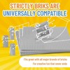 Strictly Briks Classic Stackable Baseplates, Building Bricks For Towers, Shelves, and More, 100% Compatible with All Major Brands, Silver - 4 of 4