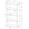 TOAOTBNBO 4-Tier Standing Cube Storage Bookcase, Bookshelves with Adjustable Thick Panel Modern Decorative Book Shelf for Apartment - 3 of 4