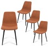 Bingo Dining Chairs Set of 4,Upholstered Dining Chair with Stainless Steel Metal Legs-Maison Boucle - 3 of 4