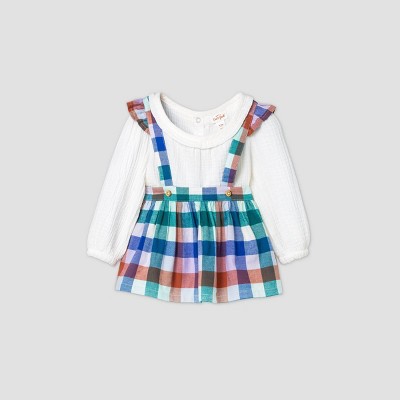 baby girl flannel outfit