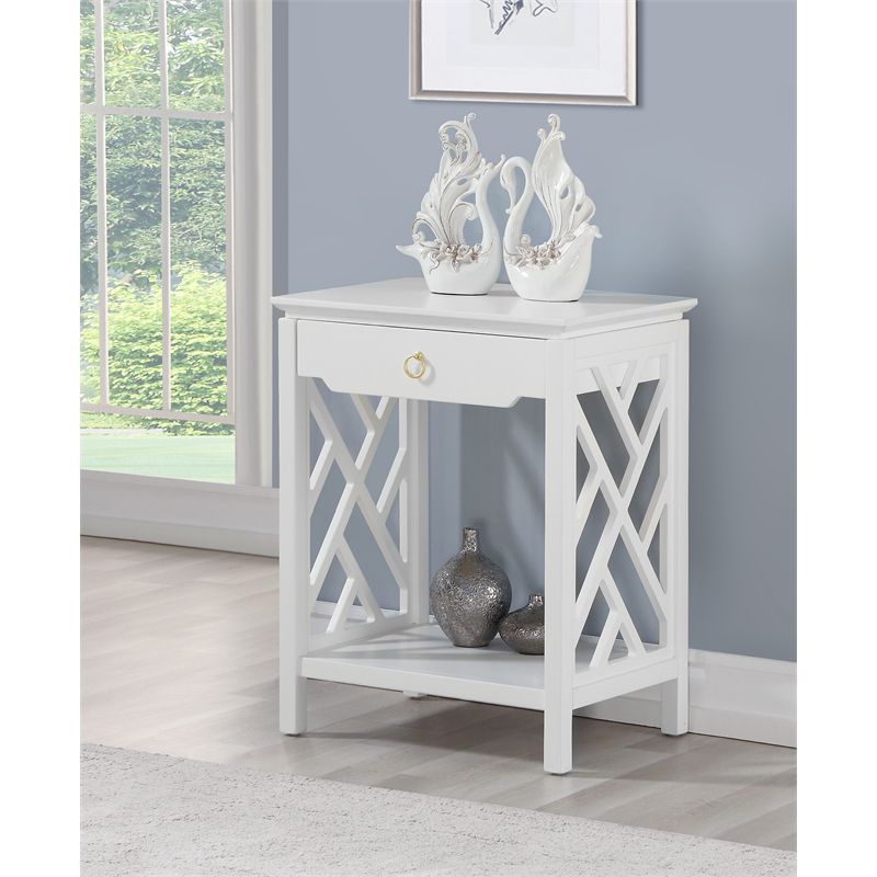 (Set of 2) Modern Night Stand in White - Comfort Pointe , 3 of 10