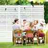 1-Piece 46.8 In. W x 71.37 In. H Narrow White Blinds Outdoor Metal Screen Decorative Art Panel (6-Piece Assembly) - 3 of 4