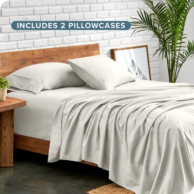 Twin XL Cream Organic Microfiber Deep Pocket Sheet Set