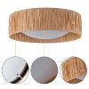 C Cattleya 14.25in Farmhouse 3CCT LED Flush Mount Ceiling Light with Paper Rope Shade - 3 of 4