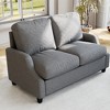 3 Piece Polyester 3-Seater Sofa Set with Sectional, Loveseat, and Armchair for Living Room - 2 of 4