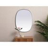 Elegant Lighting Metal Frame Oval Mirror 30x40 Inch in Silver - 4 of 4