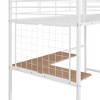NicBex Twin Size Bunk Bed with Desk Loft Bed Metal Bed Frame with Grid, Ladder and Full Length Guardrails, No Box Spring Required - 4 of 4