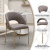 CLIHOME Set of 2 Indoor Accent Chair PU Dining Chairs with Metal Legs - 4 of 4