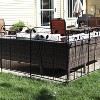 Sunnydaze Outdoor Winding Vines Steel Decorative Garden Fence Panels - 30" W Per Panel - 10' Overall - Black - 4pc - 4 of 4