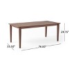 NicBex 76" Farmhouse  Rectangle Dining Table,Kitchen Table with Wood Tabletop and MDF Legs for 4 Seaters,Walnut - 3 of 4