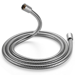 Cobbe 79" Shower Hose Extra Long, Handheld Shower Head Extension Hose Replacement with Gaskets & Sealing Tape, 304 Stainless Steel Hose, Chrome - 1 of 4