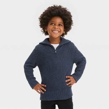 Toddler Boys' Mock Neck Sweater - Cat & Jack™ Navy Blue