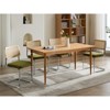 Mid Century Modern Dining Chairs Set of 2, Velvet Accent Chairs with Natural Cane Back & Stainless Chrome Base, Olive-Green - 2 of 4