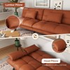 UNISOAR Sofa Bed Convertible 70 inch Solid Wood Couch for Living Room, Water-Resistant Fabric, 2 Cushions,Dark Grey/Brown/Light Grey/Black/Blue - 4 of 4