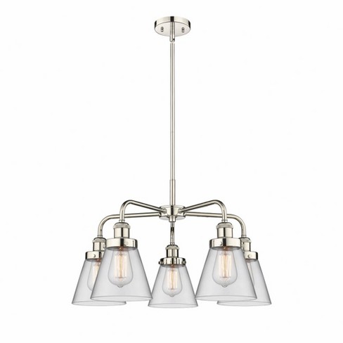 Innovations Lighting Cone 5 - Light Chandelier in  Polished Nickel - image 1 of 1