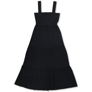 I-N-C Womens Tiered Maxi Dress, Black, Medium - 1 of 1