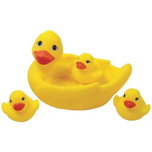 Playmaker Toys Rubber Duck Family Set of 4 Baby Bath Toys - 1 of 1