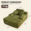 XIZZI 67" Oversized Chaise Lounge Indoor, No Assembly Required, Upholstered Sofa Bed with Throw Pillows & Optional Cup Holder for Extra Comfort - 3 of 4