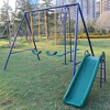 Whisen 3 in 1 Swing Set with Belt Swing, Slide & Glider, Heavy Duty Steel, Waterproof Rust-Proof, Easy to Assemble, Gift for Kids - Blue - 2 of 4