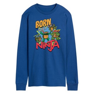 Men's - Teenage Mutant Ninja Turtles Mutant Mayhem - Born To Be A Ninja Long Sleeve Graphic T-Shirt - 1 of 3