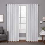 2pk 52"x96" Blackout Zeus Jacquard Lined Curtain Panels White - Exclusive Home