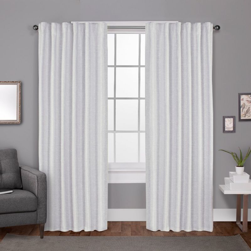 2pk 52&#34;x96&#34; Blackout Zeus Jacquard Lined Curtain Panels - Exclusive Home: Thermal Insulated, UV Protection, Energy Efficient, 1 of 10