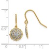 Black Bow Jewelry 9mm Textured Dangle Earrings in 14k Yellow Gold and White Rhodium - 4 of 4