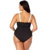 Women's Plus Mesh Around Mesh Insert One Piece Swimsuit - 2 of 4